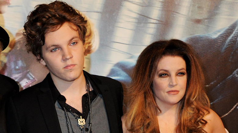 Benjamin Keough with Lisa Marie Presley