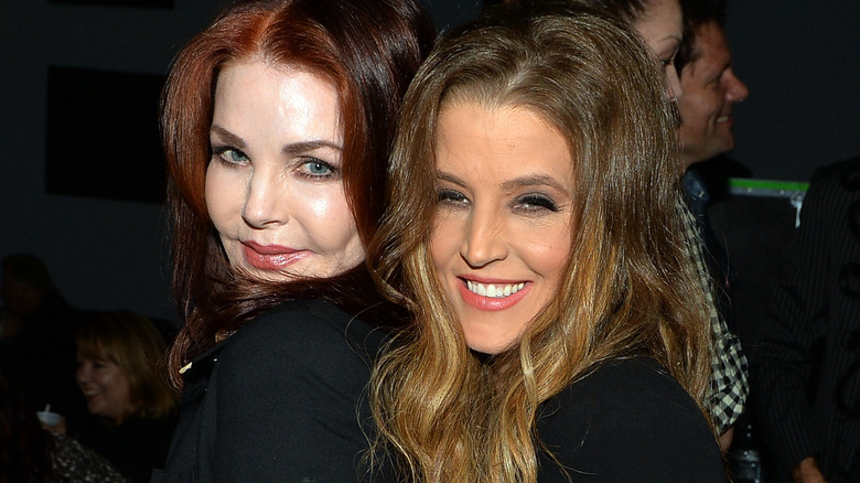 Lisa Marie Presley with mother Priscilla Presley