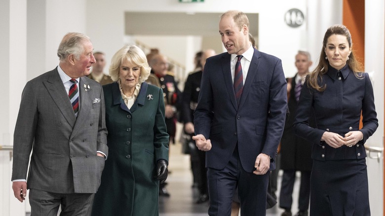 Prince Charles, Camilla Parker Bowles, Prince William, and Kate Middleton