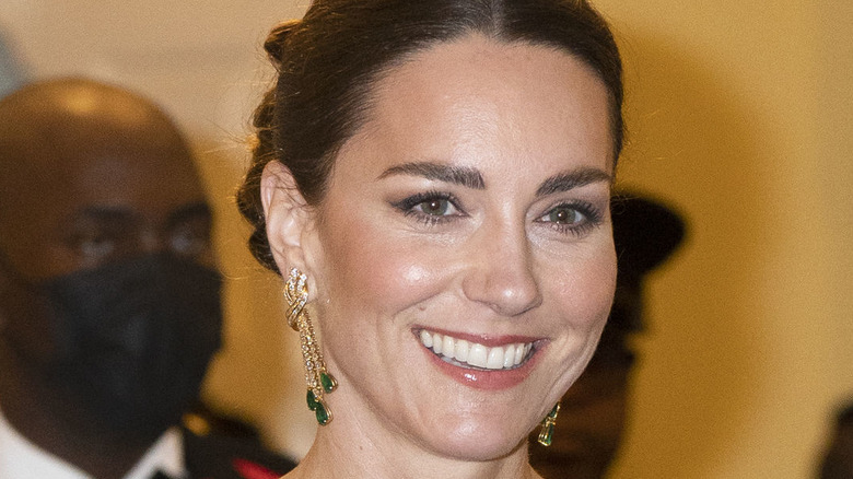 Kate Middleton poses for the camera