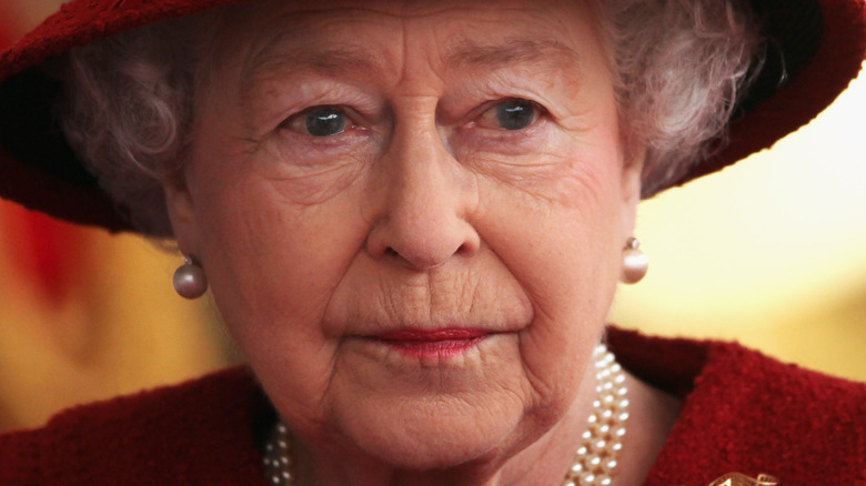 Queen Elizabeth looking to the side