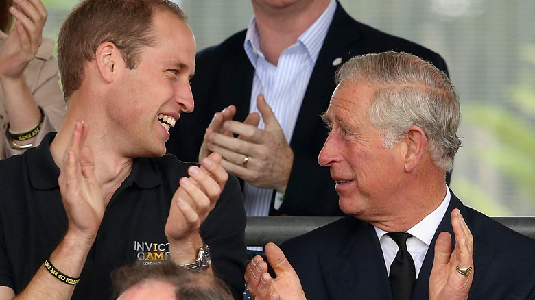 Prince William and Prince Charles at Invictus Games 2014