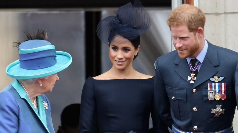 Queen Elizabeth, Harry and Meghan