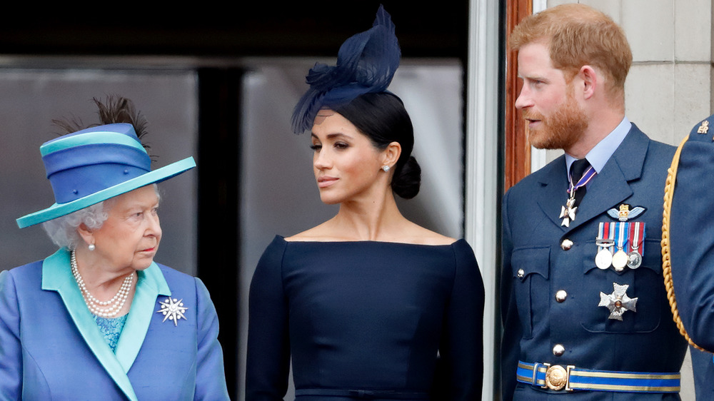 Queen Elizabeth II, Meghan Markle, Prince Harry Buckingham Palace