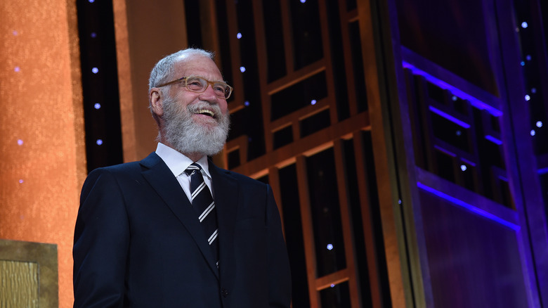 David Letterman on-stage