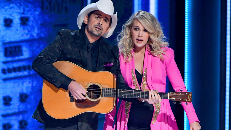 Brad Paisley and Carrie Underwood onstage