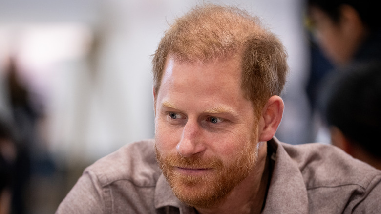 Prince Harry with thinning hair