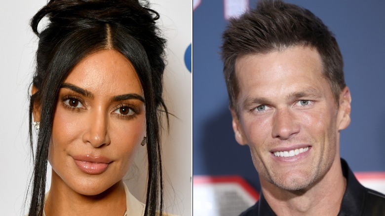 Kim Kardashian and Tom Brady side by side