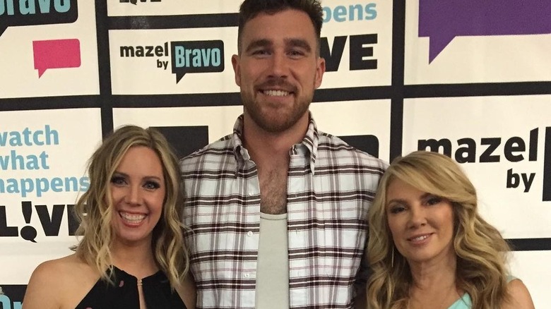 Travis Kelce poses with Ramona Singer on WWHL