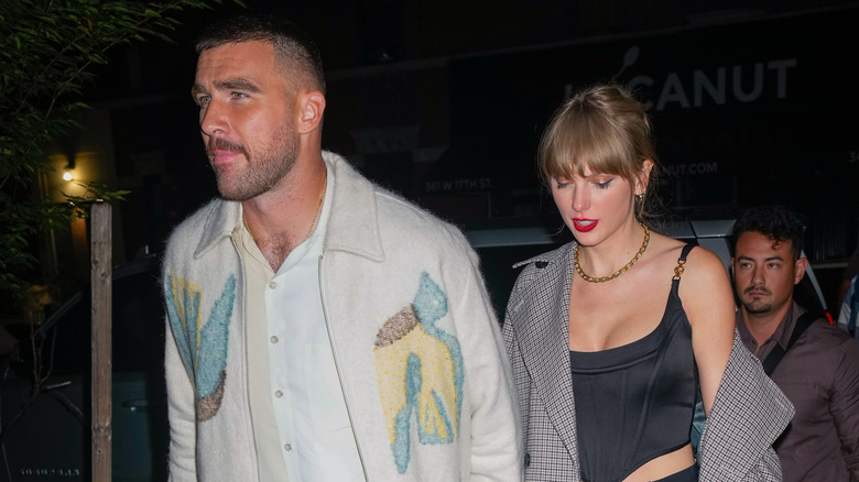 Taylor Swift and Travis Kelce during a night out