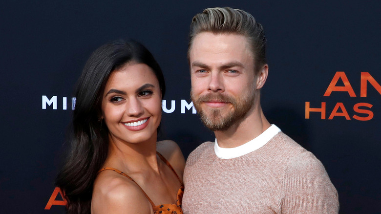 Derek Hough and girlfriend Hayley Erbert at an event