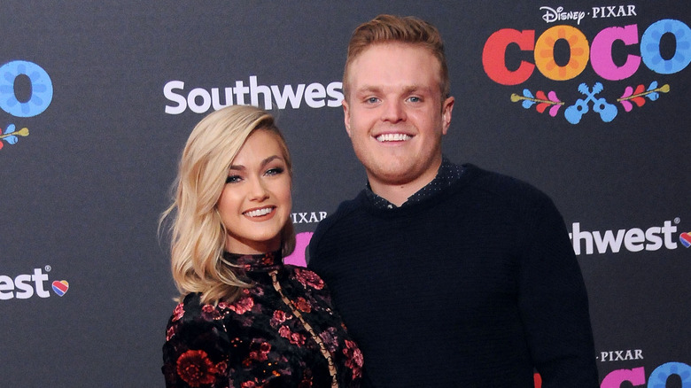 Lindsay Arnold and her husband at a movie premiere