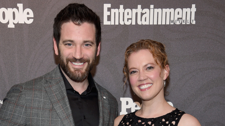 Colin Donnell and Patti Murin smiling