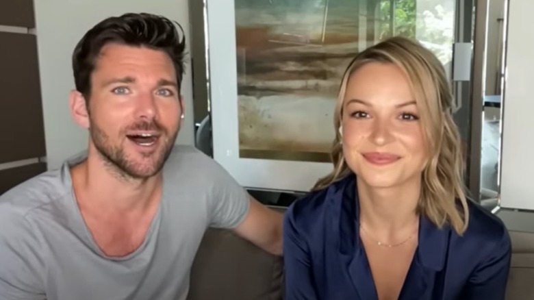 Kevin McGarry and Kayla Wallace being interviewed