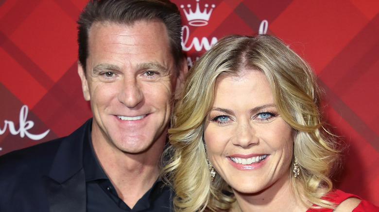 David Sanov, and Alison Sweeney smiling