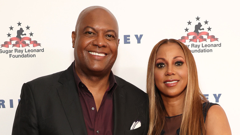 Rodney Peete Holly Robinson Peete smiling