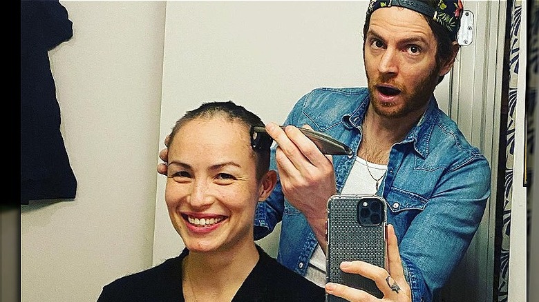 Nick Gehlfuss shaving Lilian Matsuda