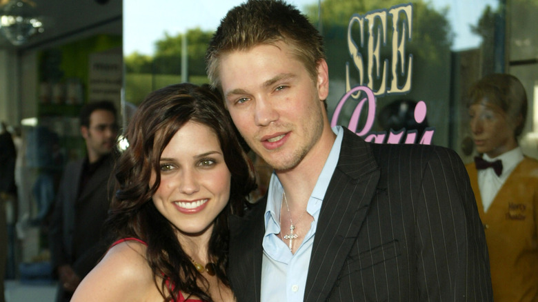 Sophia Bush and Chad Michael Murray arrive at the Cocktail Party that is gathered to celebrate Warners thriller "House Of Wax"