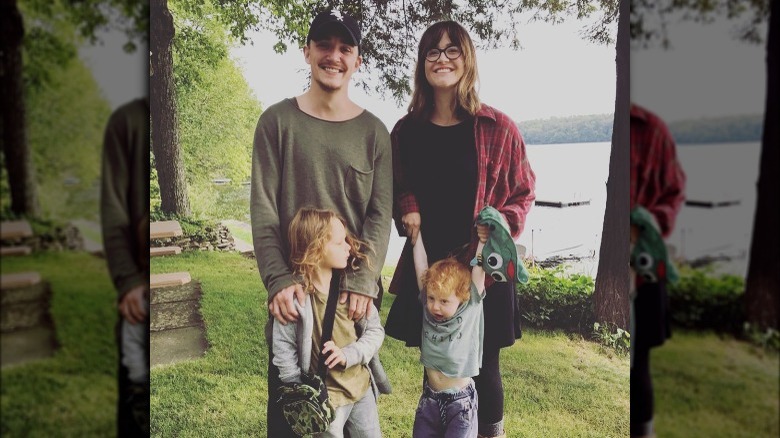 Kyle Gallner, Tara Ferguson, and their children