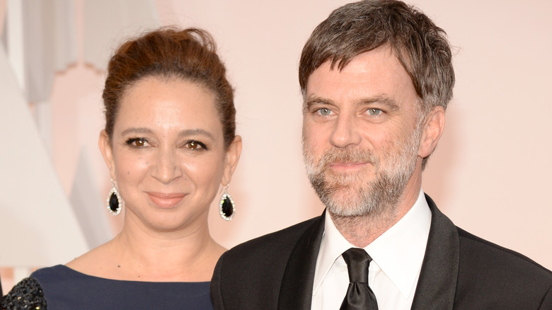 Maya Rudolph and Paul Thomas Anderson smiling 