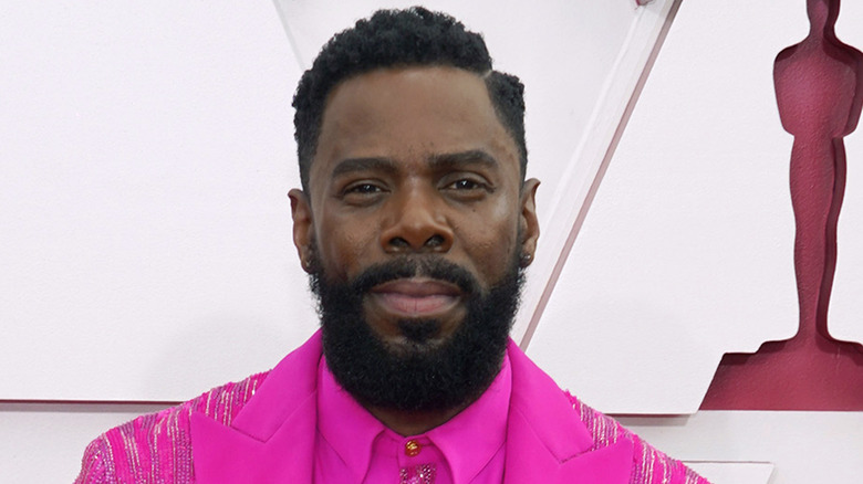 Colman Domingo wearing a pink suit 