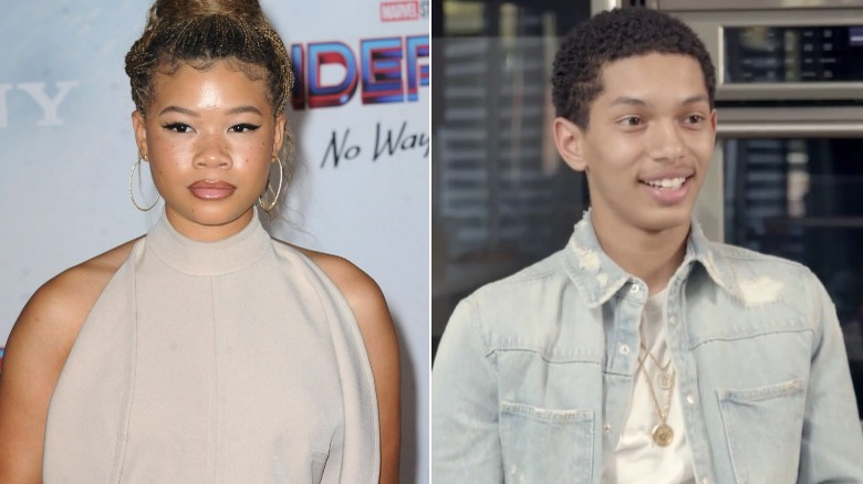 Storm Reid posing, Sayeed Shahidi speaking