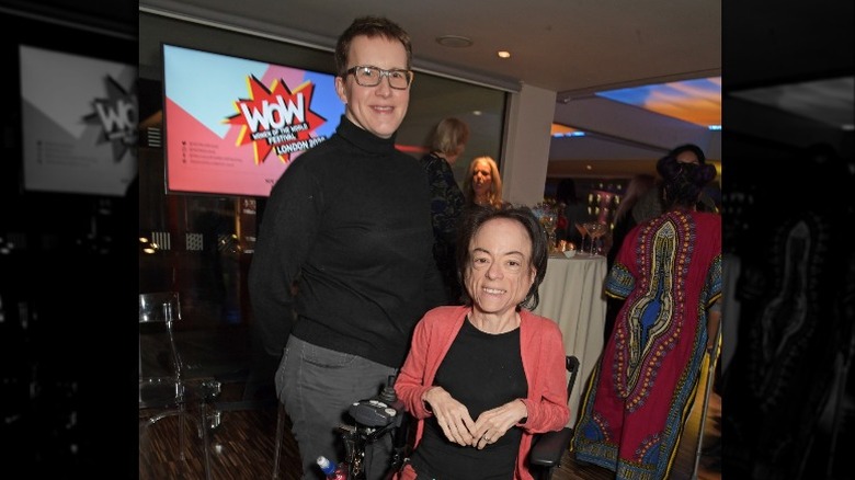 Jo Church and Liz Carr smiling