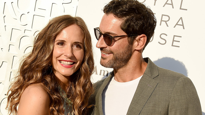 Meaghan Oppenheimer and Tom Ellis appear together in 2019