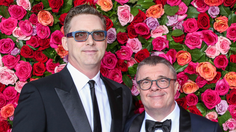 Nathan Lane and Devlin Elliott smiling together