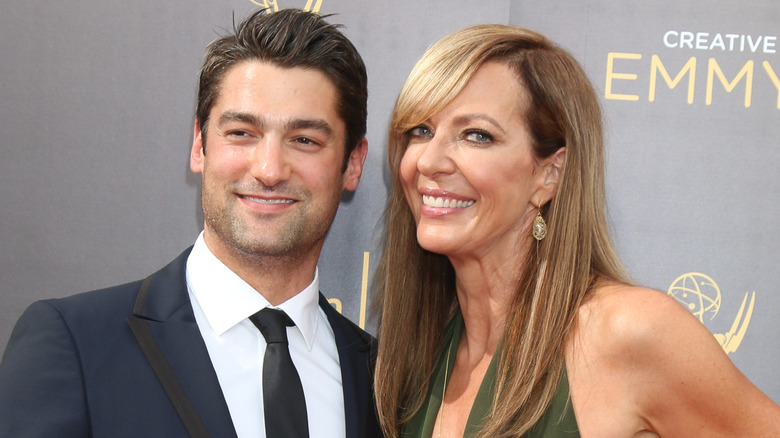 Philip Joncas and Allison Janney posing  in 2016