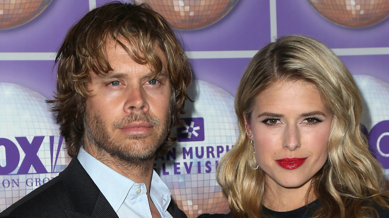 Eric Christian Olsen and Sarah Wright posing together