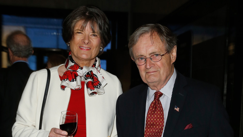 Katherine Carpenter and David McCallum smiling 