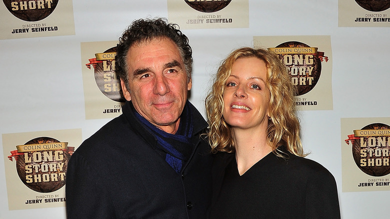 Michael Richards, Beth Skipp wearing black outfits