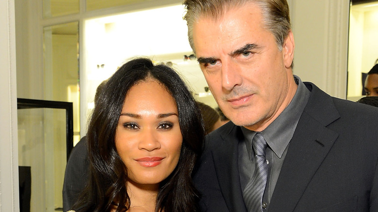 Chris Noth and Tara Wilson, posing for cameras