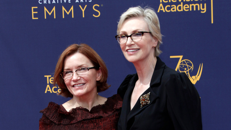 Jennifer Cheyne and Jane Lynch smiling