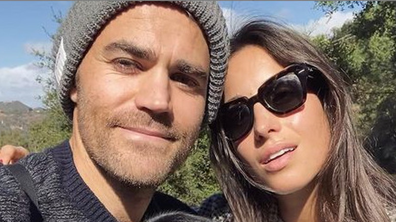 Paul Wesley and Ines de Ramon smiling