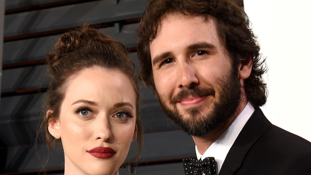 Kat Dennings and Josh Groban posing for camera together