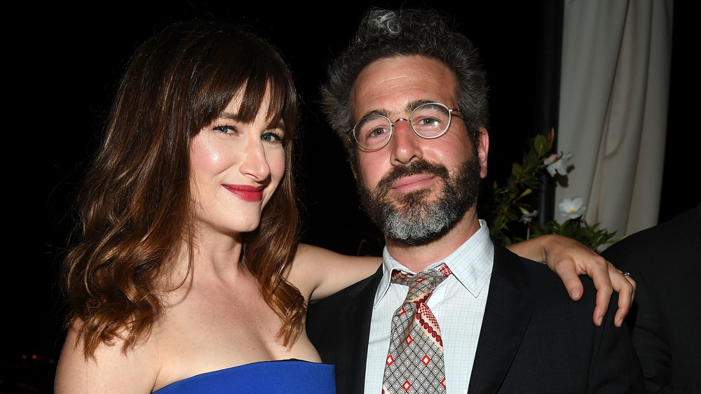 Kathryn Hahn with arm around Ethan Sandler