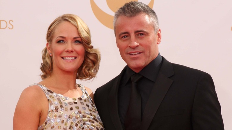 Andrea Anders and Matt LeBlanc posing together