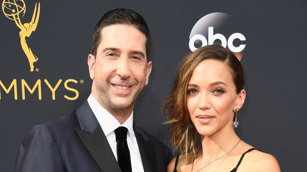 David Schwimmer and Zoe Buckman at the 68th Annual Primetime Emmy Awards