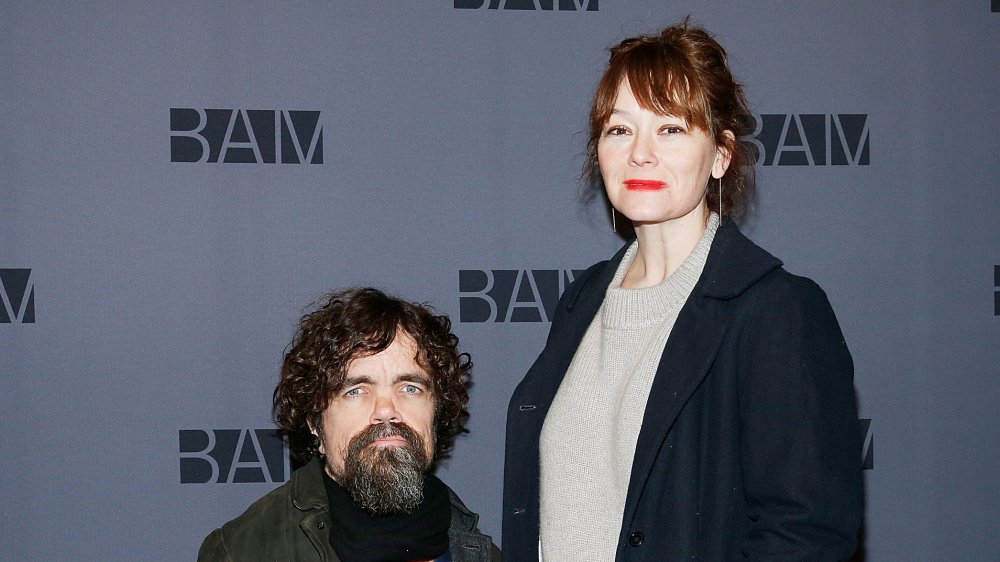 Peter Dinklage and Erica Schmidt at the opening night party for Medea