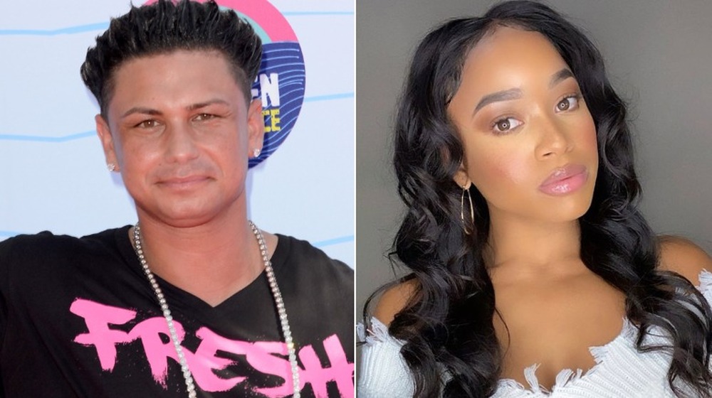 Pauly D and Nikki Hall, split image