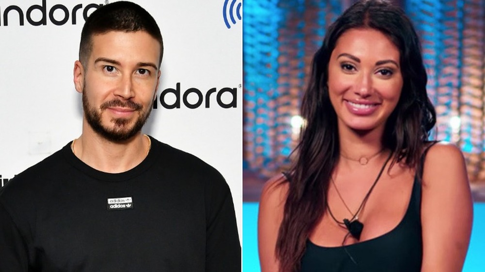 Vinny Guadagnino and Francesca Farago, split image