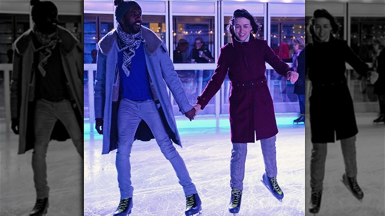 Rhashan Stone and Olivia Williams skating