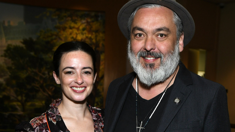 Laura Donnelly and Jez Butterworth smiling