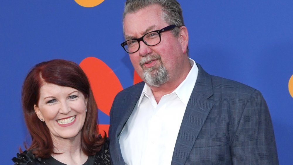 Kate Flannery and Chris Haston at the A Very Brady Renovation premiere