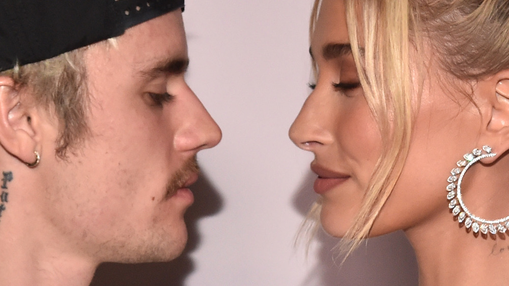 Justin and Hailey Bieber on the red carpet