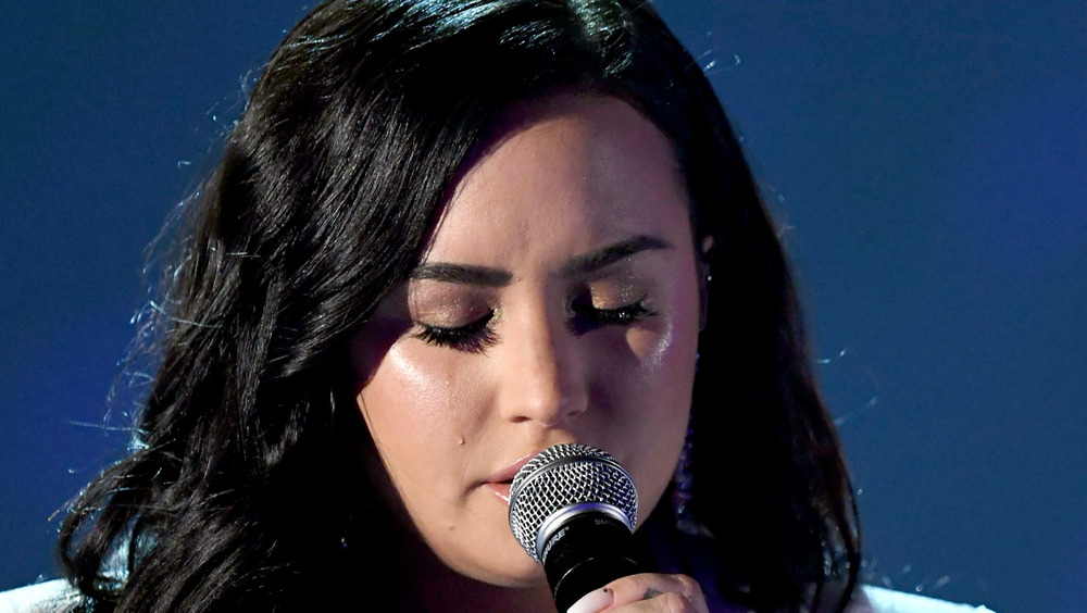 Demi Lovato performs at the Grammys