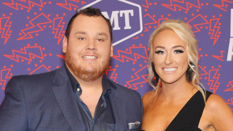 Luke Combs and Nicole Hocking smiling