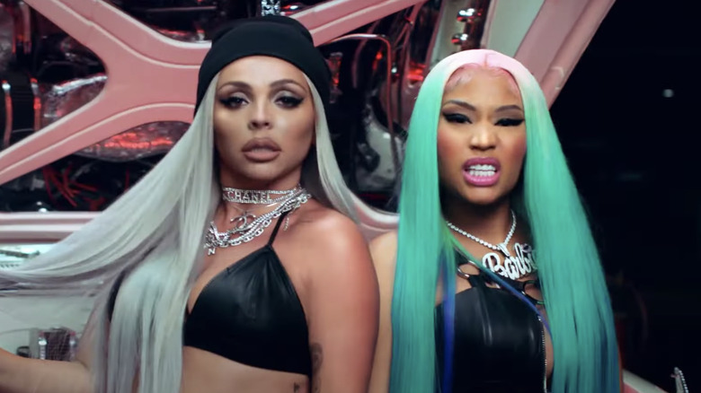 Jesy Nelson and Nicki Minaj in 'Boyz' video